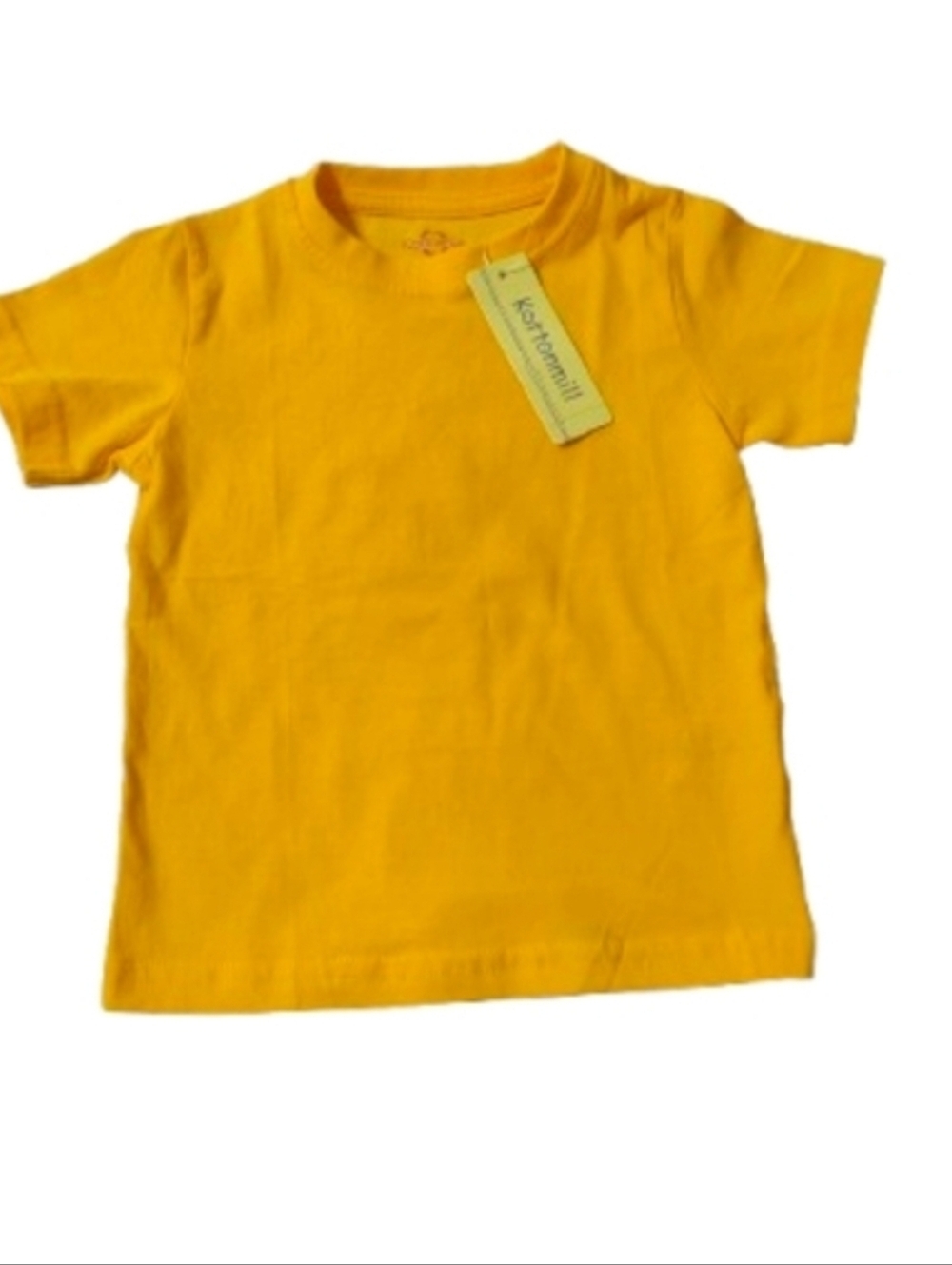 NWT Kottonmill Yellow Organic Cotton Short Sleeve Shirt Toddler Size 3T
